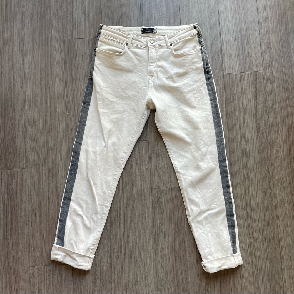 Scotch & Soda X Popeye / Brutus White Slim Boyfri… - image 1